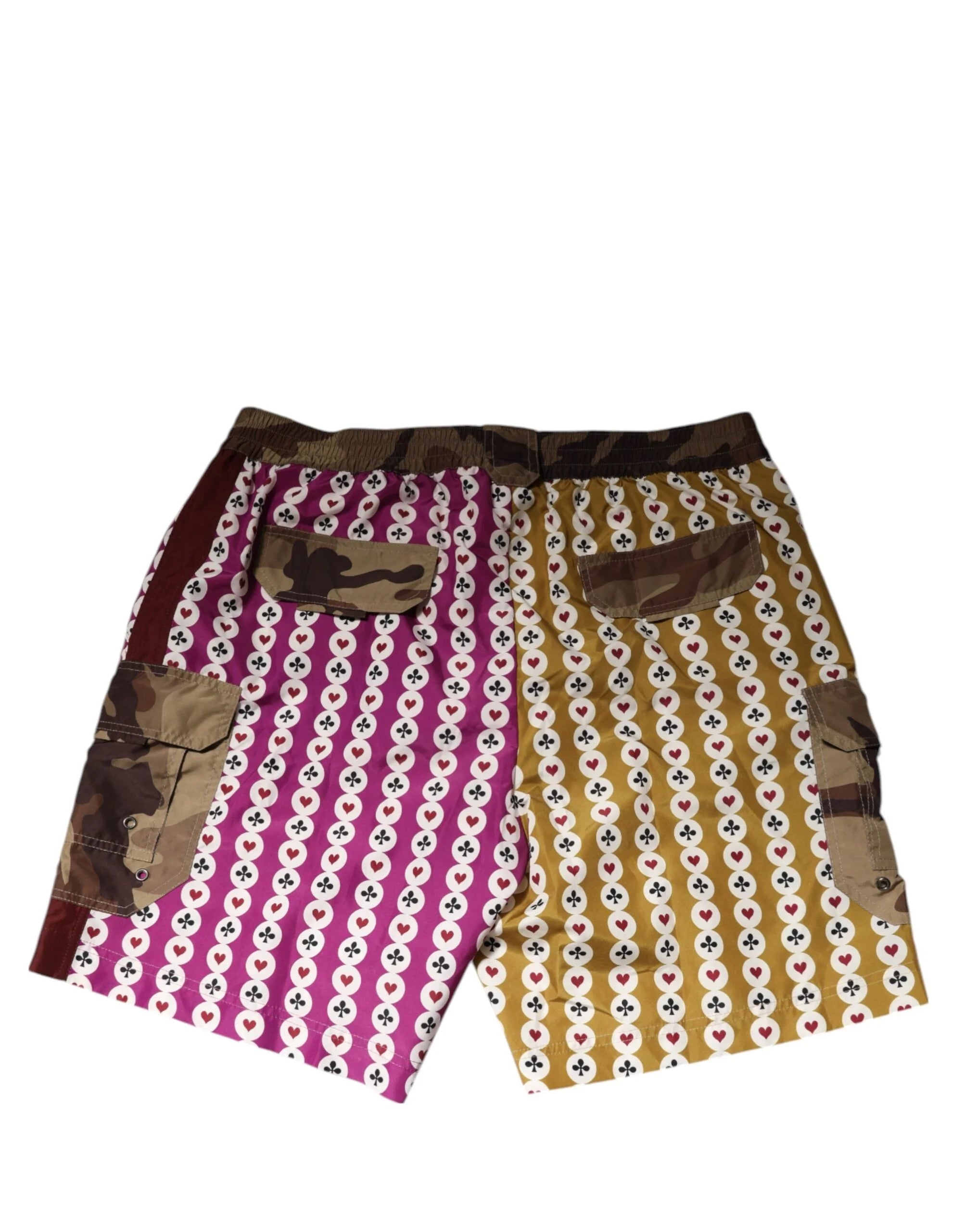 Dolce & Gabbana Multicolor Playing Card Camouflage Shorts Swimwear - IT4 | S