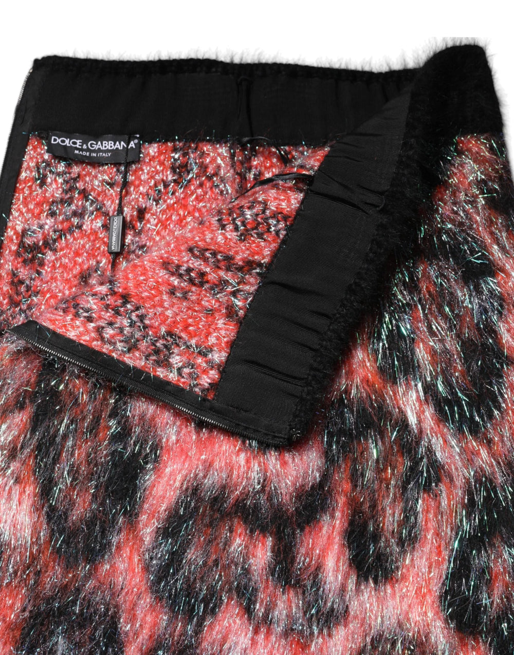 Dolce & Gabbana Multicolor Plush High Waist Mini Skirt - Skirts