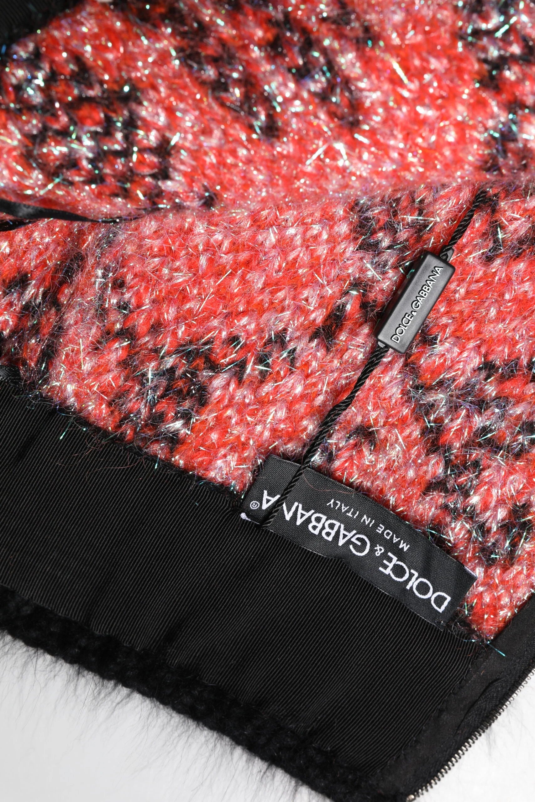 Dolce & Gabbana Multicolor Plush High Waist Mini Skirt - Skirts