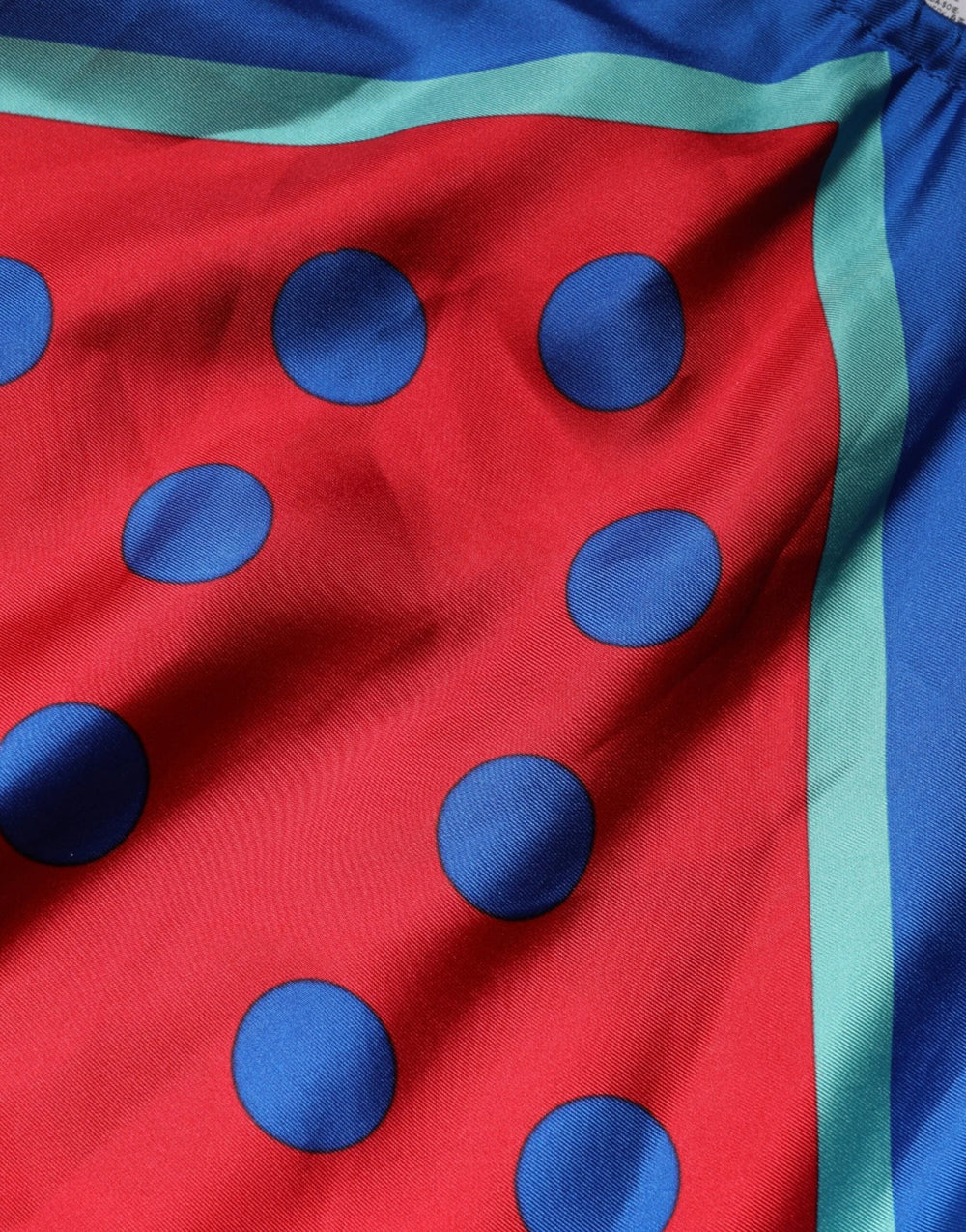 Dolce & Gabbana Multicolor Polka Dot Tie Halter Blouse Top - IT38 | XS