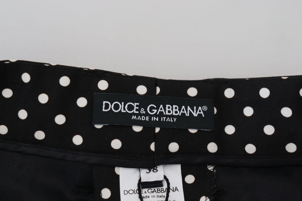 Dolce & Gabbana Multicolor Polka Dots High Waist Pants - IT38|XS - Pants