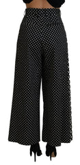 Dolce & Gabbana Multicolor Polka Dots High Waist Pants - IT38|XS - Pants