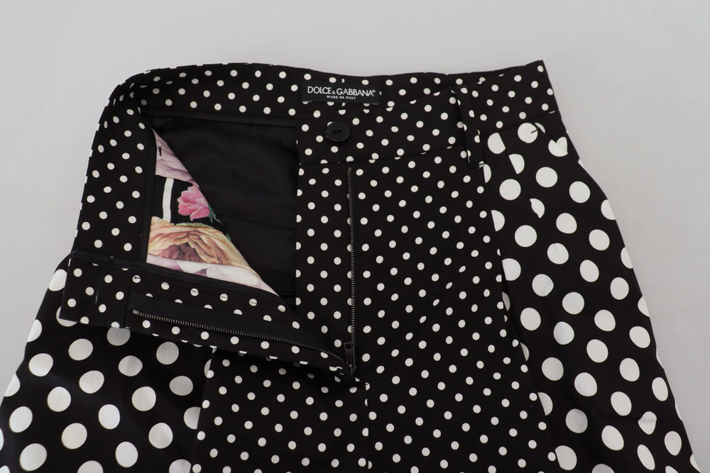 Dolce & Gabbana Multicolor Polka Dots High Waist Pants - IT38|XS - Pants