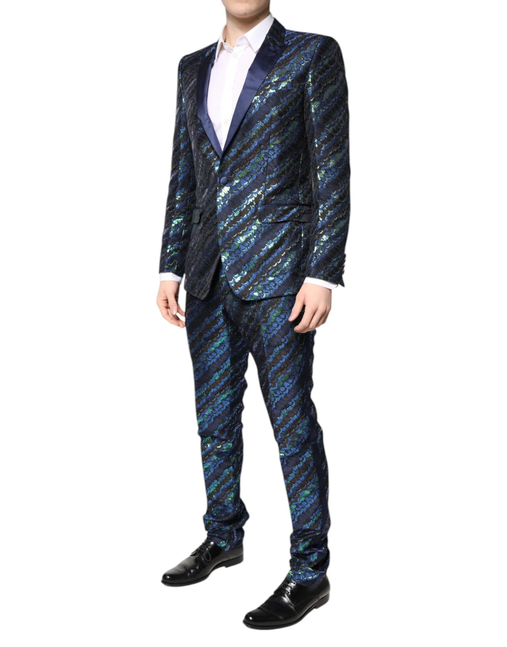Dolce & Gabbana Multicolor Polyester Jacquard 2 Piece Suit - IT48 | M - Pant Suits