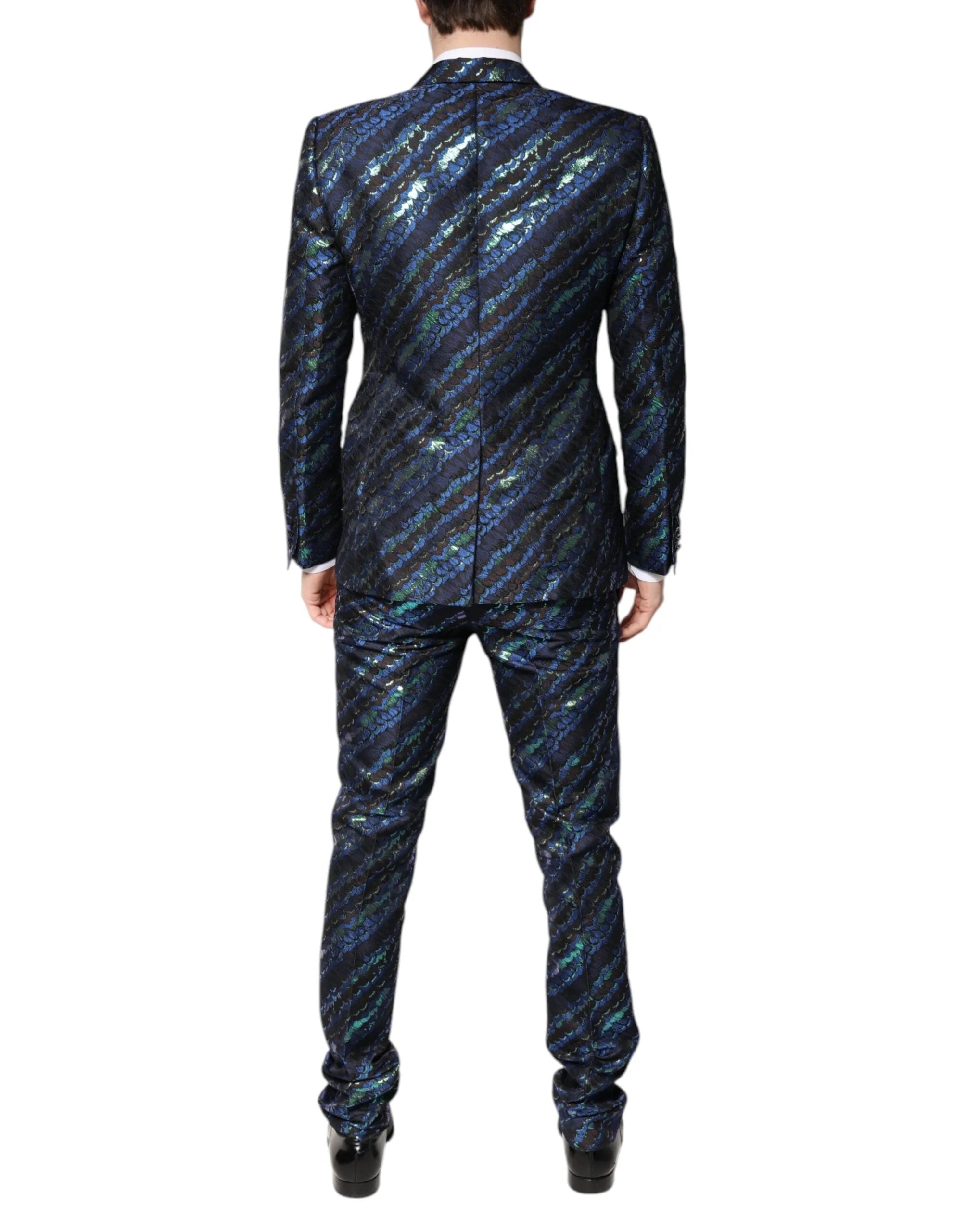 Dolce & Gabbana Multicolor Polyester Jacquard 2 Piece Suit - IT48 | M - Pant Suits