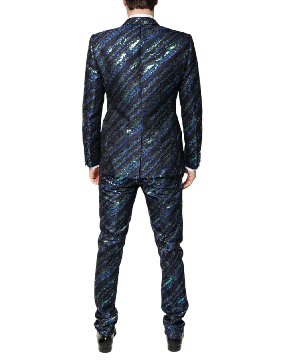 Dolce & Gabbana Multicolor Polyester Jacquard 2 Piece Suit - IT48 | M - Pant Suits