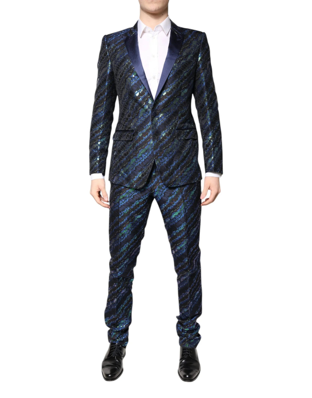 Dolce & Gabbana Multicolor Polyester Jacquard 2 Piece Suit - IT48 | M - Pant Suits
