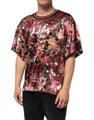 Dolce & Gabbana Multicolor Polyester Marble Print Oversize T-shirt - T-Shirts