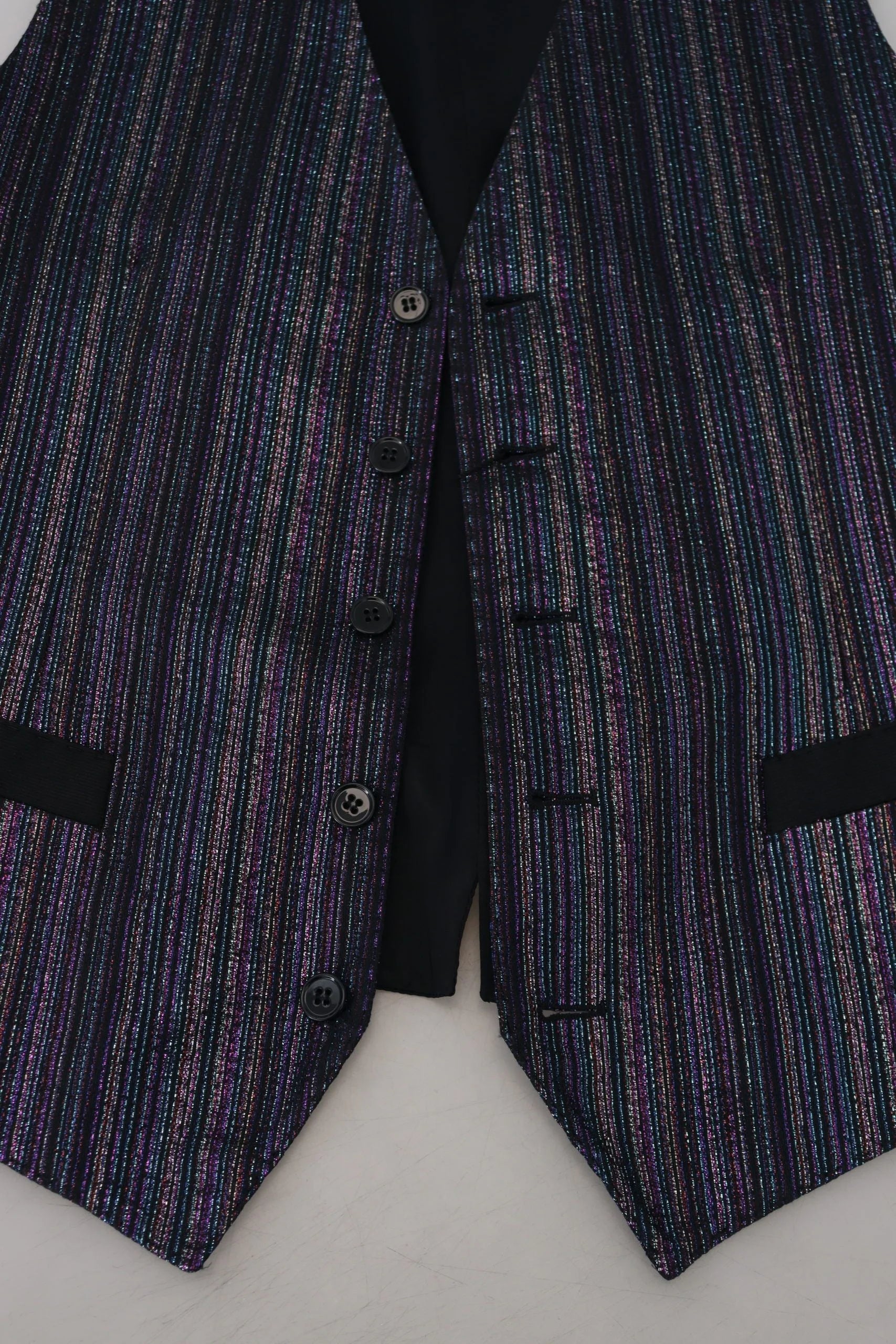 Dolce & Gabbana Multicolor Polyester Waistcoat Dress Formal Vest - IT48 | M - Vests