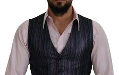 Dolce & Gabbana Multicolor Polyester Waistcoat Dress Formal Vest - IT48 | M - Vests