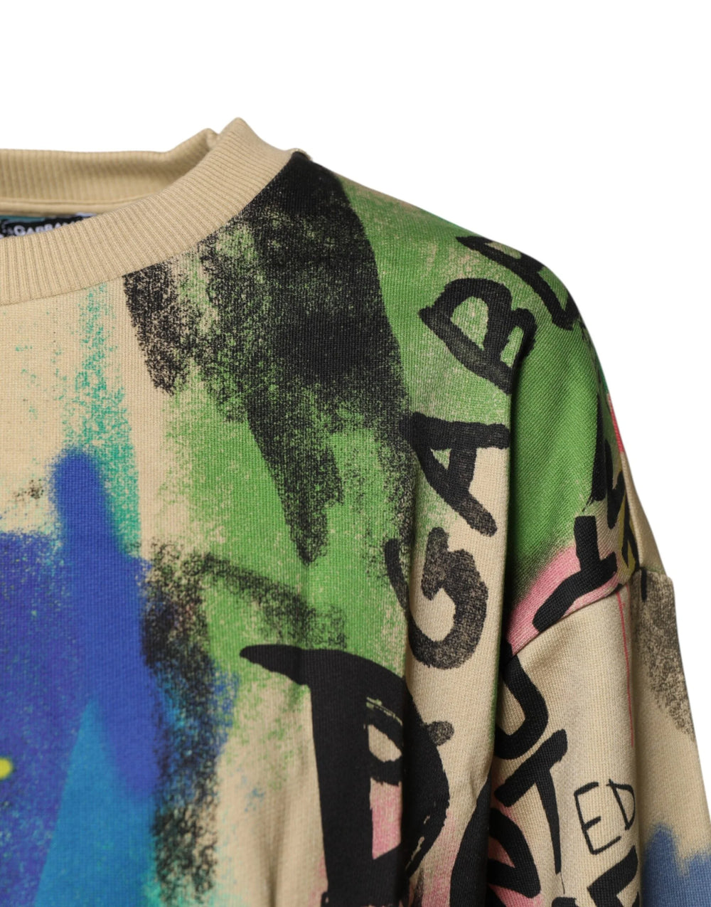 Dolce & Gabbana Multicolor Print Cotton Pullover Sweater - IT40|S - Sweaters