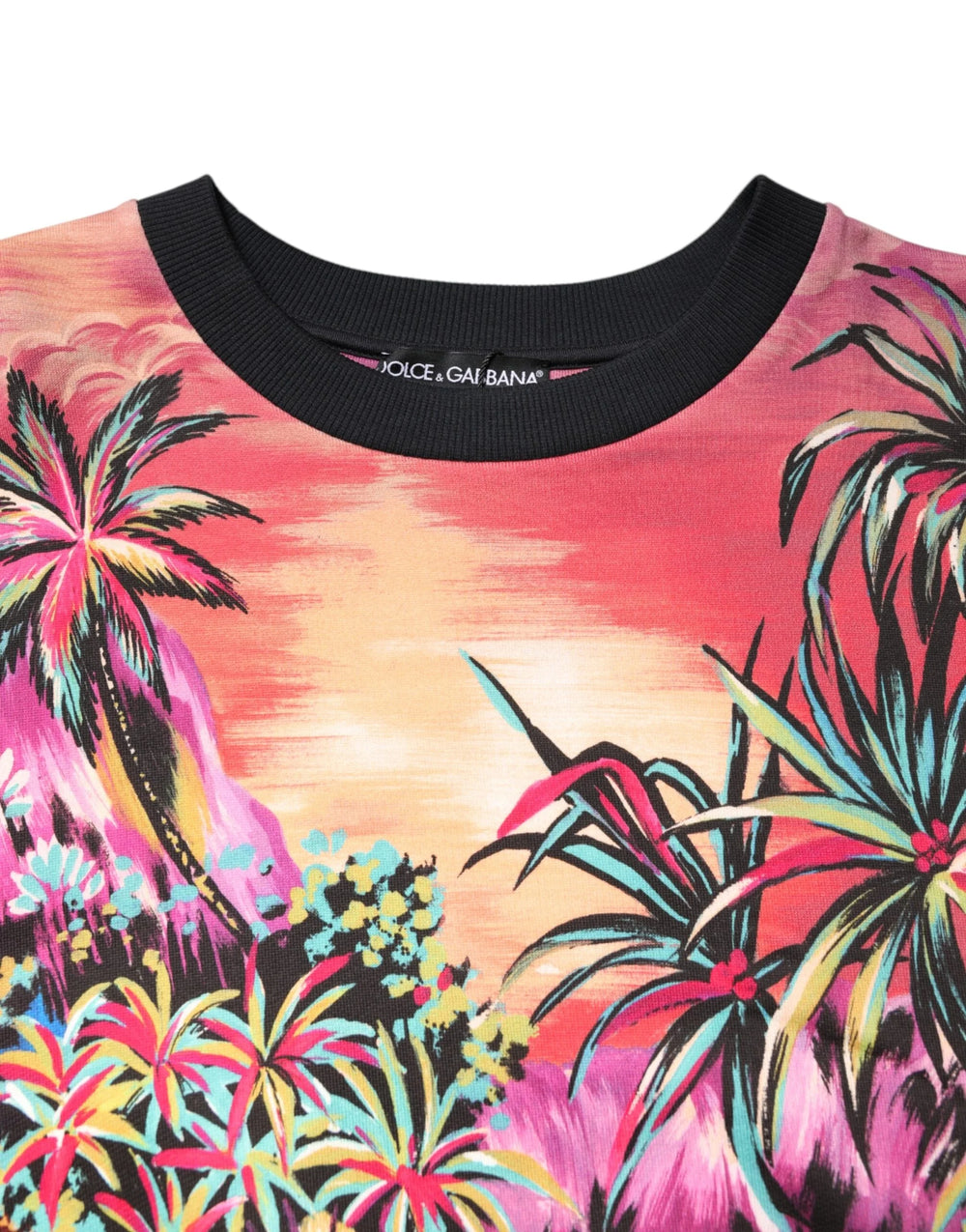 Dolce & Gabbana Multicolor Print Crew Neck Pullover Sweater - IT52 | XL - Sweaters