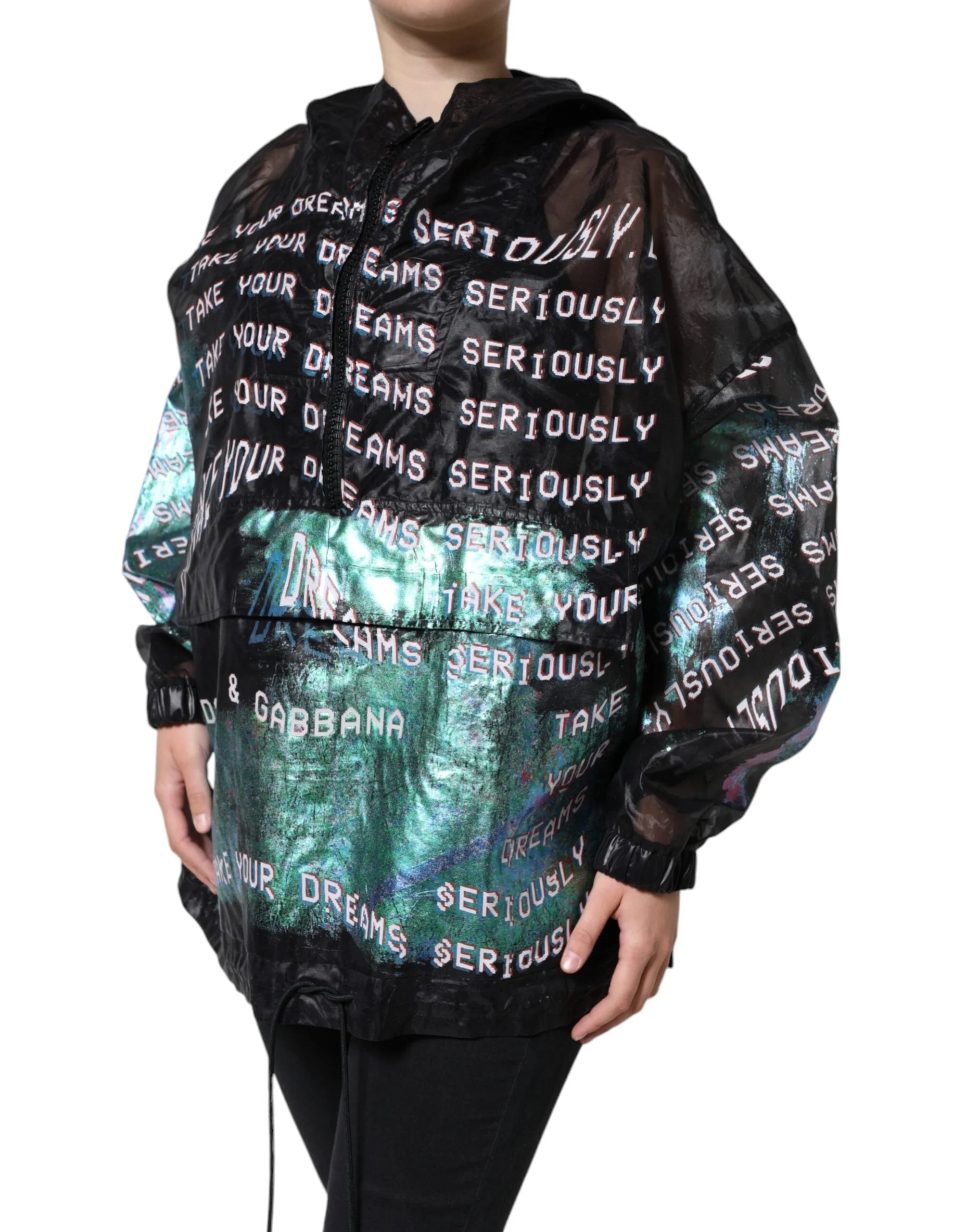 Dolce & Gabbana Multicolor Print Hooded Sweatshirt Sweater - IT40|S - Hoodies