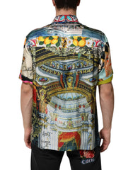 Dolce & Gabbana Multicolor Printed Button Down Casual Shirt - IT39 | S
