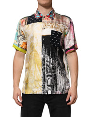 Dolce & Gabbana Multicolor Printed Button Down Casual Shirt - IT39 | S