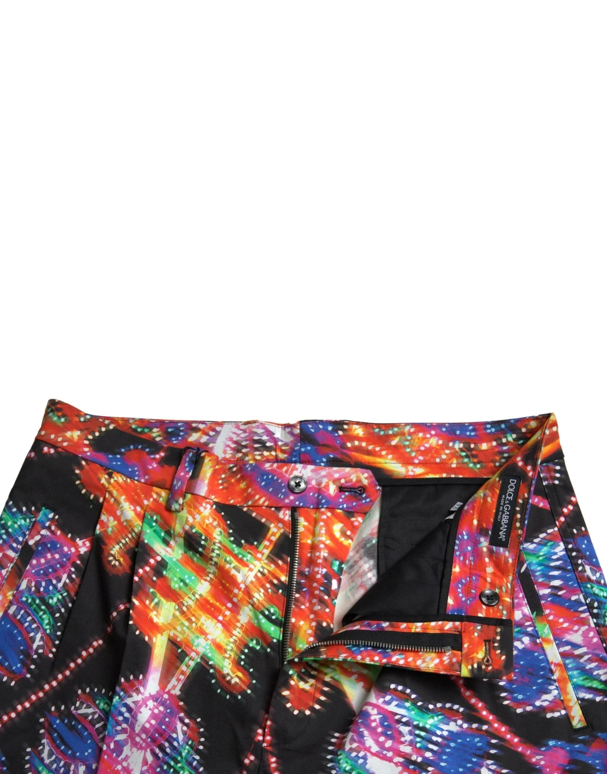 Dolce & Gabbana Multicolor Printed Cotton Men Bermuda Shorts - Bermudas