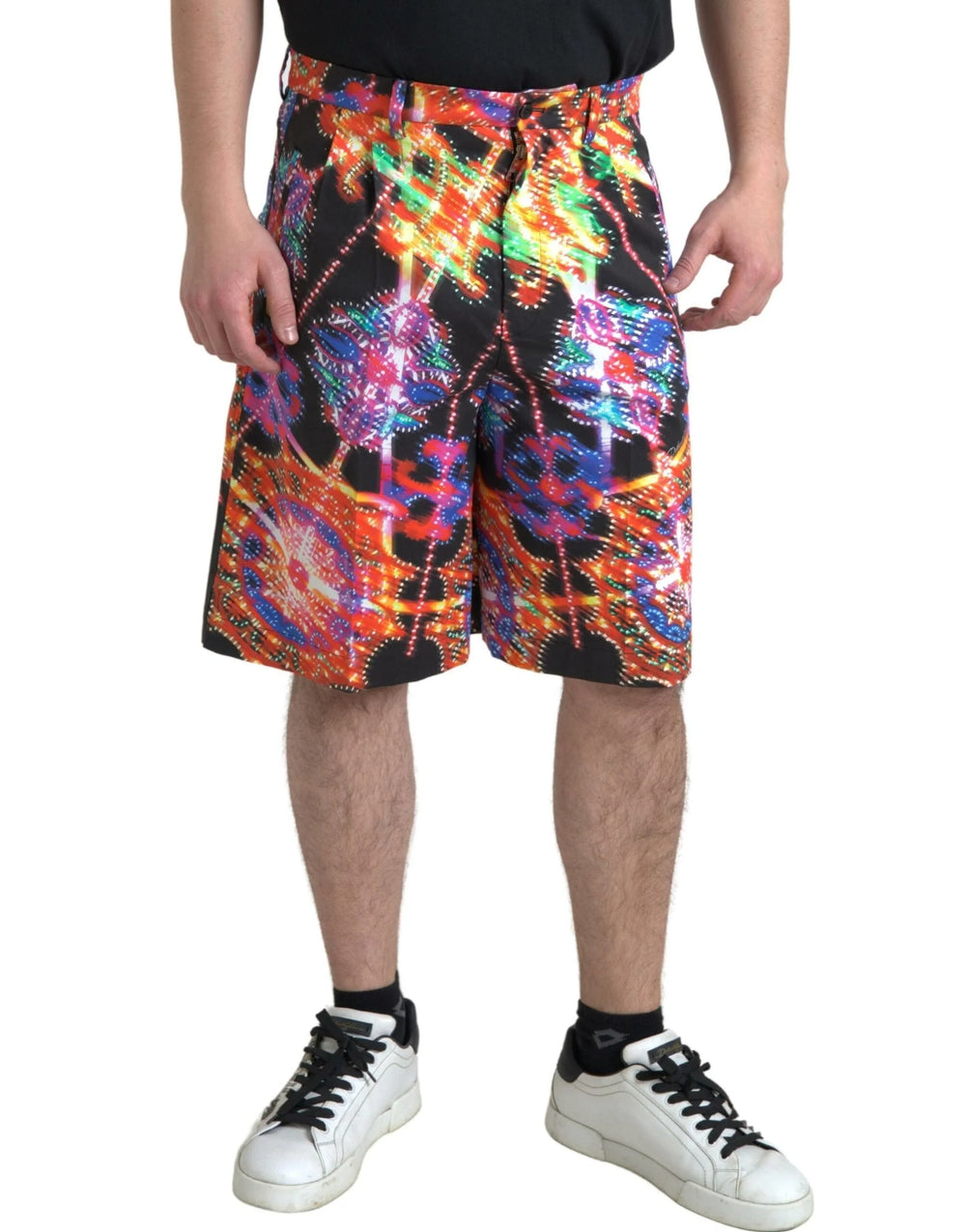 Dolce & Gabbana Multicolor Printed Cotton Men Bermuda Shorts - Bermudas