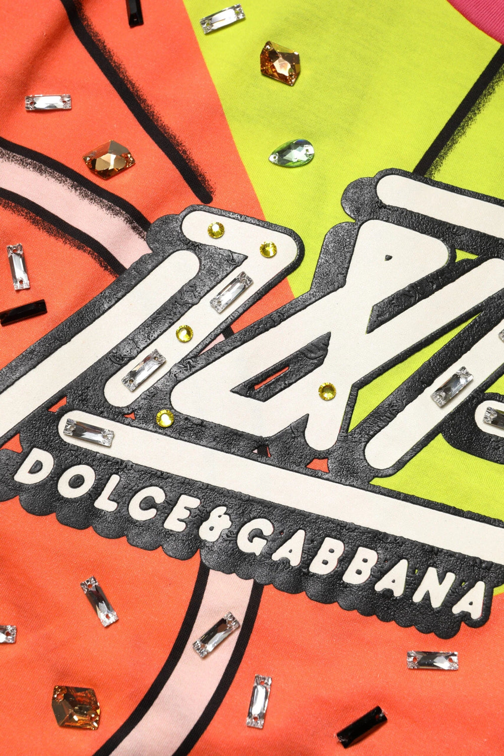 Dolce & Gabbana Multicolor Printed Crystal Embellishment Top - IT40|S - Tank Tops