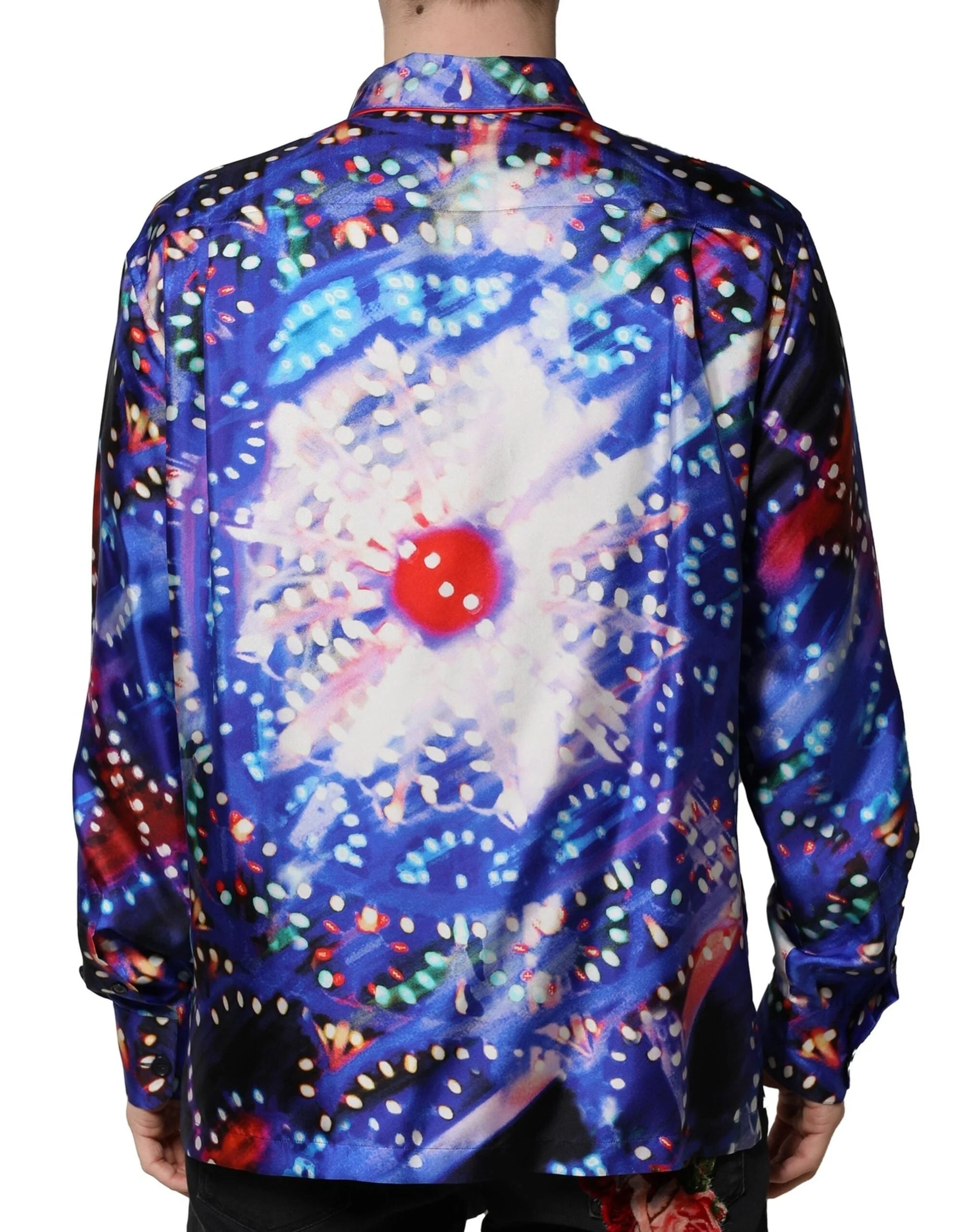 Dolce & Gabbana Multicolor Printed Silk Lounge Casual Shirt - Shirts