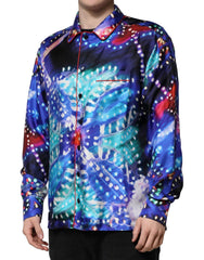 Dolce & Gabbana Multicolor Printed Silk Lounge Casual Shirt - Shirts