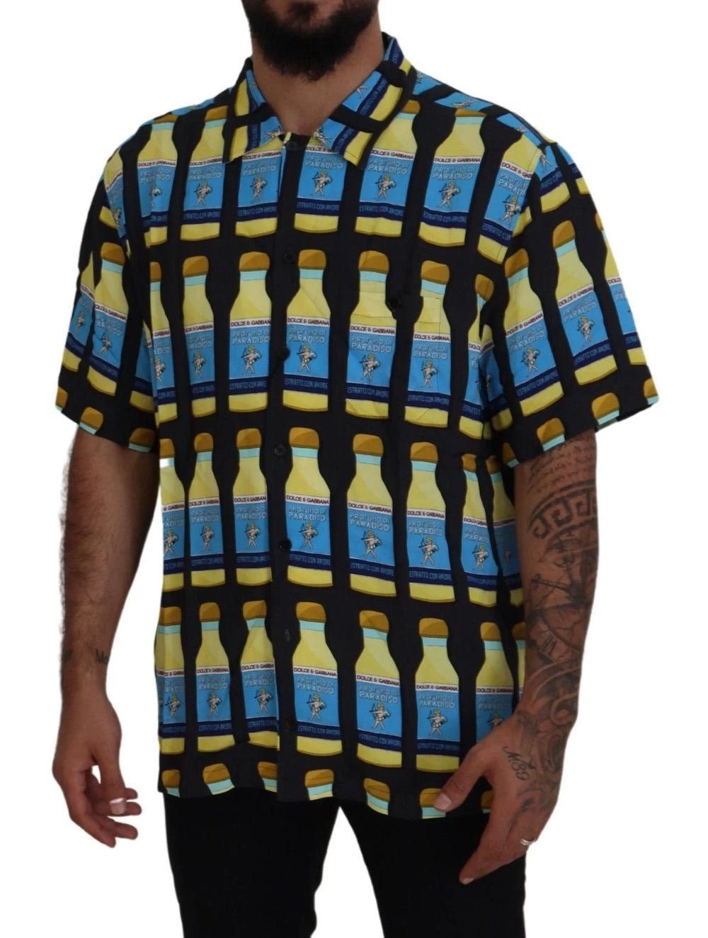 Dolce & Gabbana Multicolor Printed Viscose Casual Shirt - Shirts