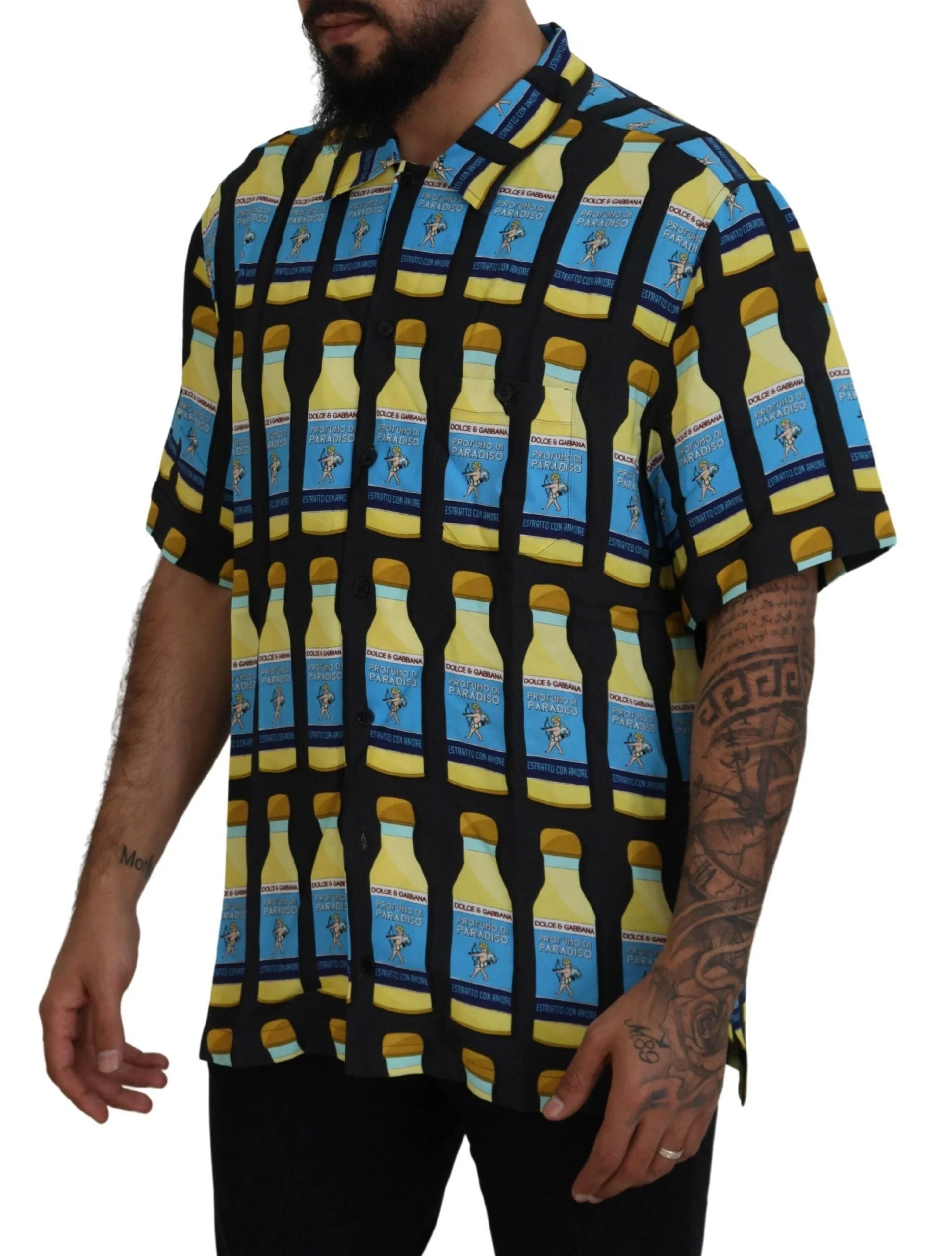 Dolce & Gabbana Multicolor Printed Viscose Casual Shirt - Shirts