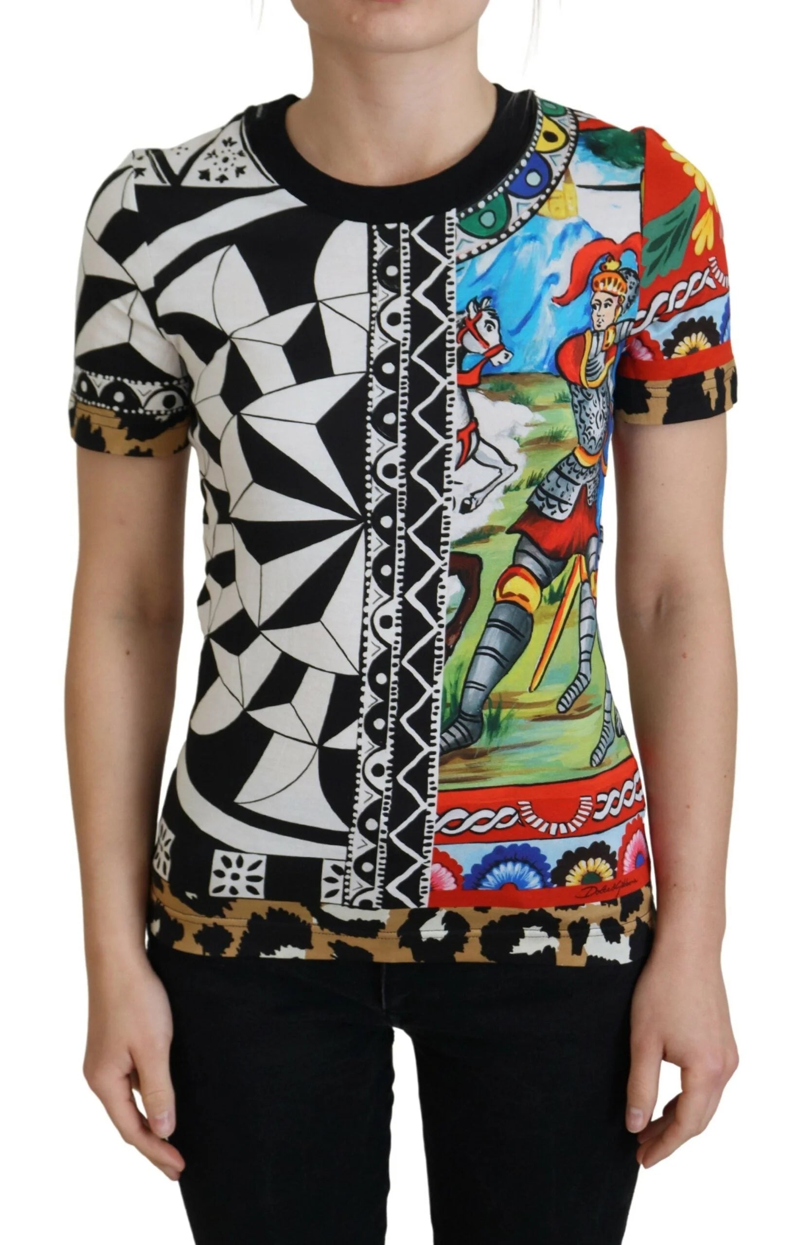 Dolce & Gabbana Multicolor Printed Women Exclusive Shirt Top - IT36|XXS - T-Shirts