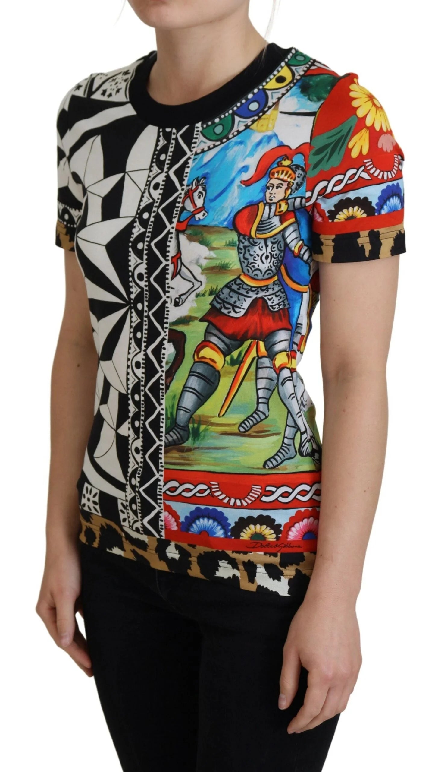Dolce & Gabbana Multicolor Printed Women Exclusive Shirt Top - IT36|XXS - T-Shirts