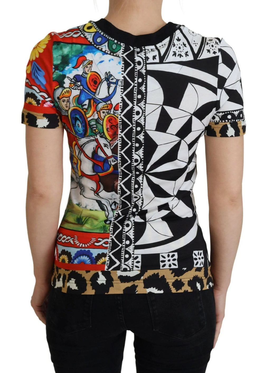Dolce & Gabbana Multicolor Printed Women Exclusive Shirt Top - IT36|XXS - T-Shirts