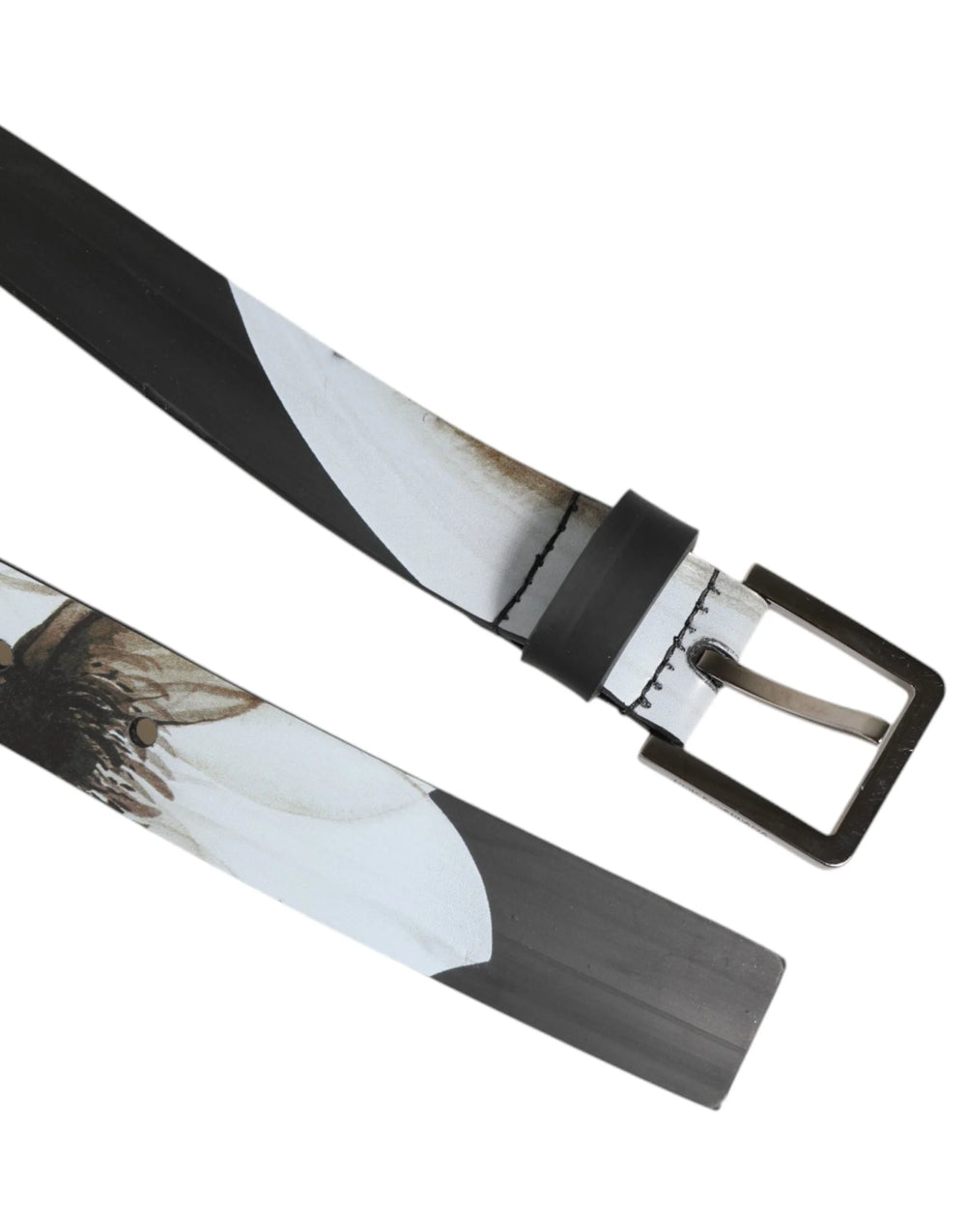 Dolce & Gabbana Multicolor PVC Floral Silver Buckle Men Belt - 90 cm / 36 Inches - Belts