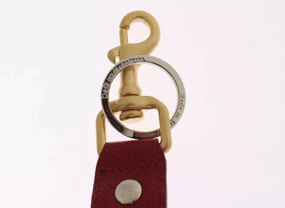 Dolce & Gabbana Multicolor Raffia Leather Clasp Finder Chain Keyring - Keychains