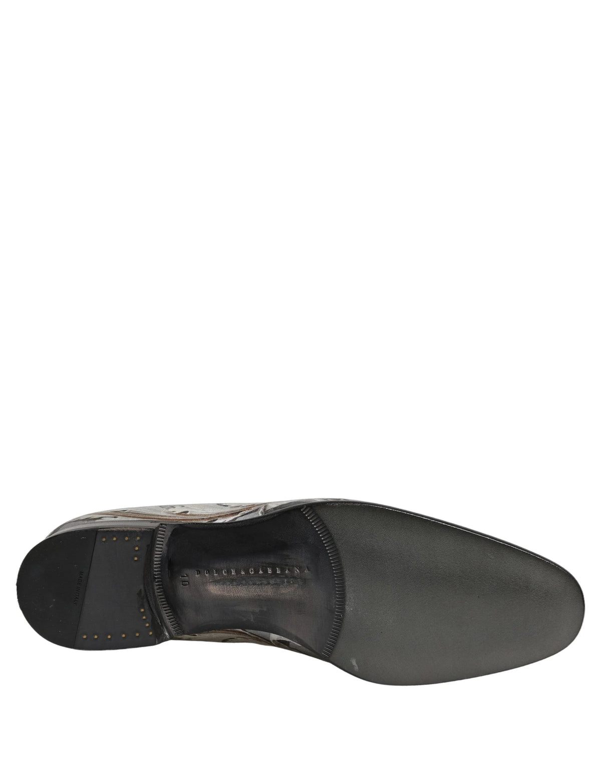 Dolce & Gabbana Roman-Slippers in mehrfarbigem Leder mit einem lebendigen, architektonischen Print für Herren.