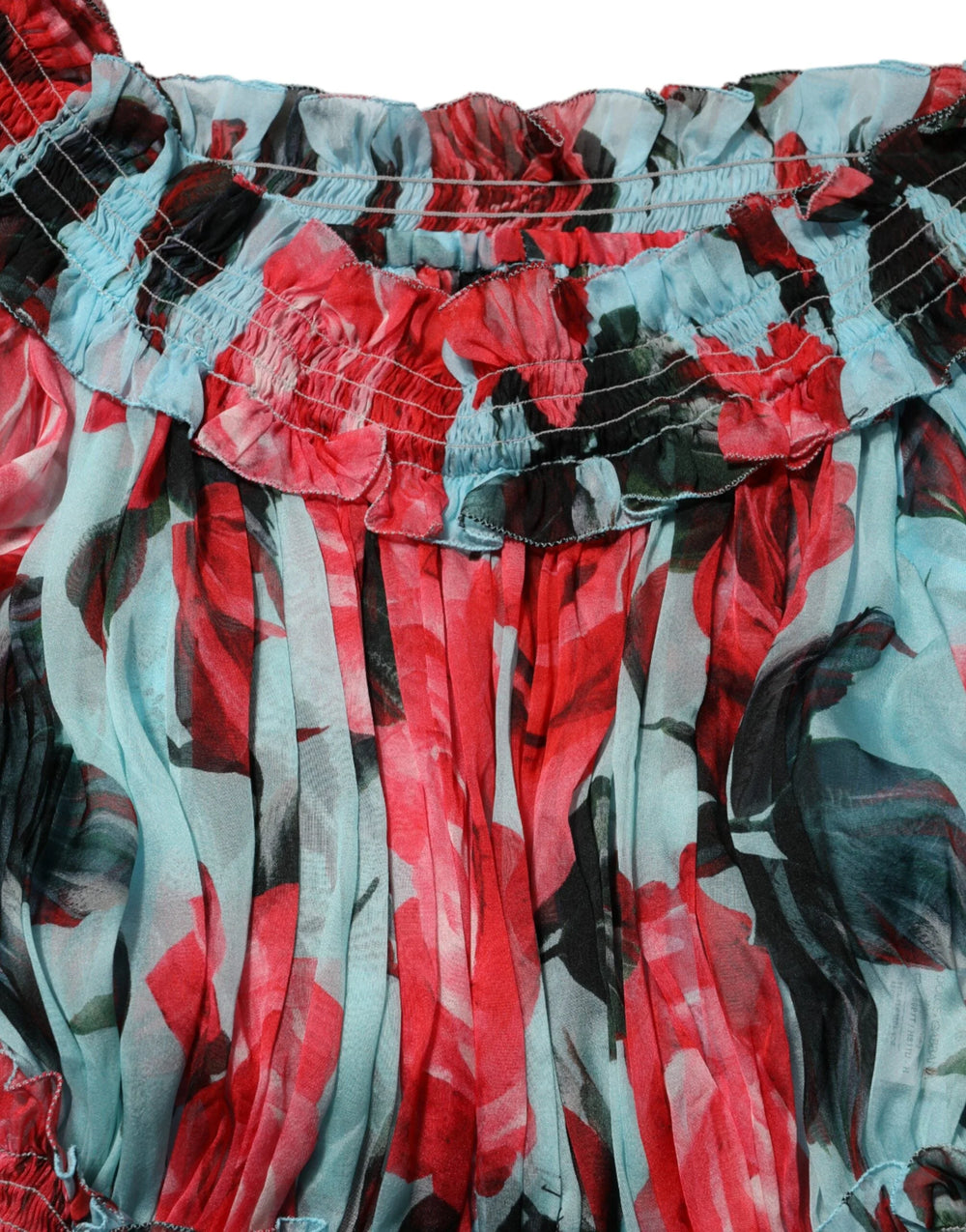 Dolce & Gabbana Multicolor Romantic Floral Silk Chiffon Dress - Dresses