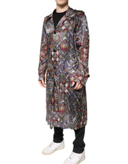 Dolce & Gabbana Multicolor Royal Bee Crown Trench Coat Jacket - IT48 | M - Trench Coats