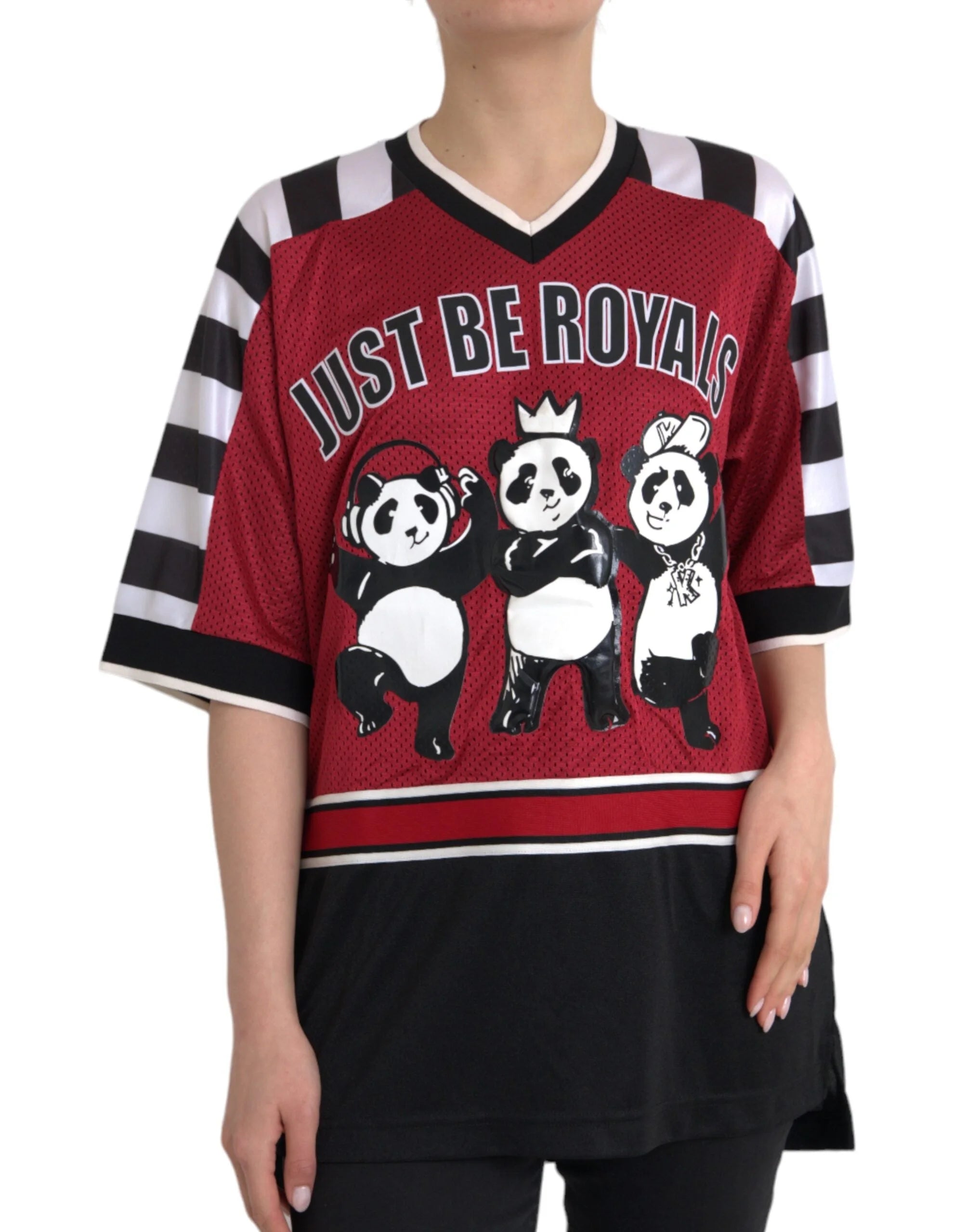 Dolce & Gabbana Multicolor Royals Panda Oversized T-shirt - IT46 | S - T-Shirts