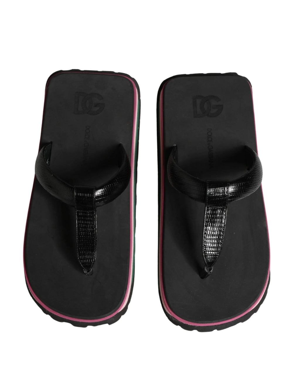 Dolce & Gabbana Multicolor Rubber Chunky Flip Flop Shoes - EU39/US8.5 - Sandals