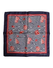 Dolce & Gabbana Multicolor Seashells Square Men Foulard Scarf - Scarves & Shawls