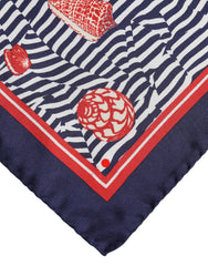 Dolce & Gabbana Multicolor Seashells Square Men Foulard Scarf - Scarves & Shawls