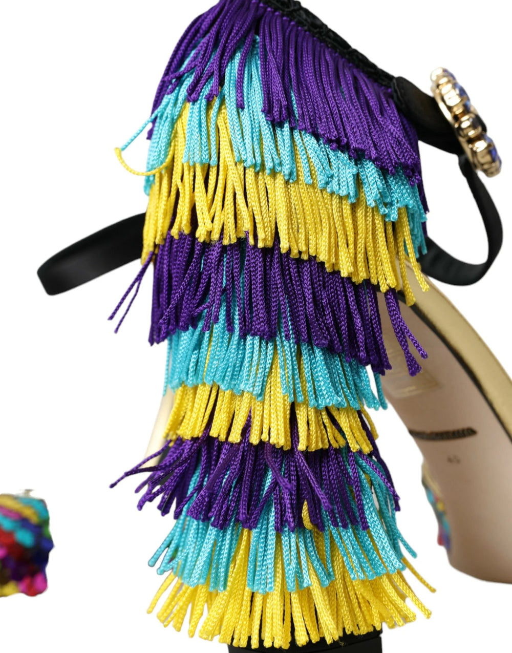 Dolce & Gabbana Multicolor Sequin Crystal Mary Jane Shoes - EU40/US9.5 - Heels