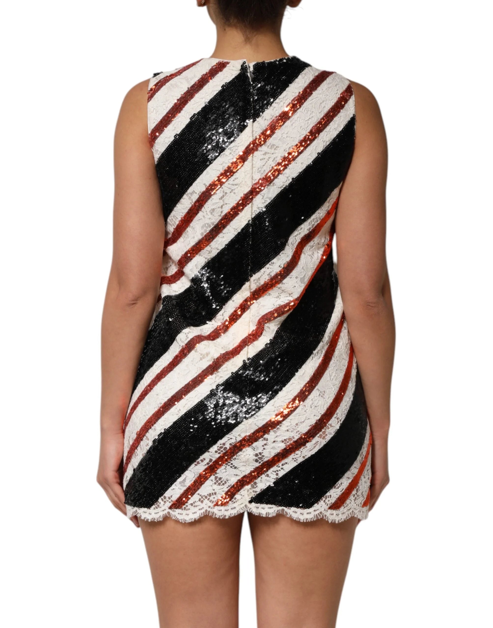 Dolce & Gabbana Multicolor Sequin Embellished Shift Dress - IT36|XXS - Dresses