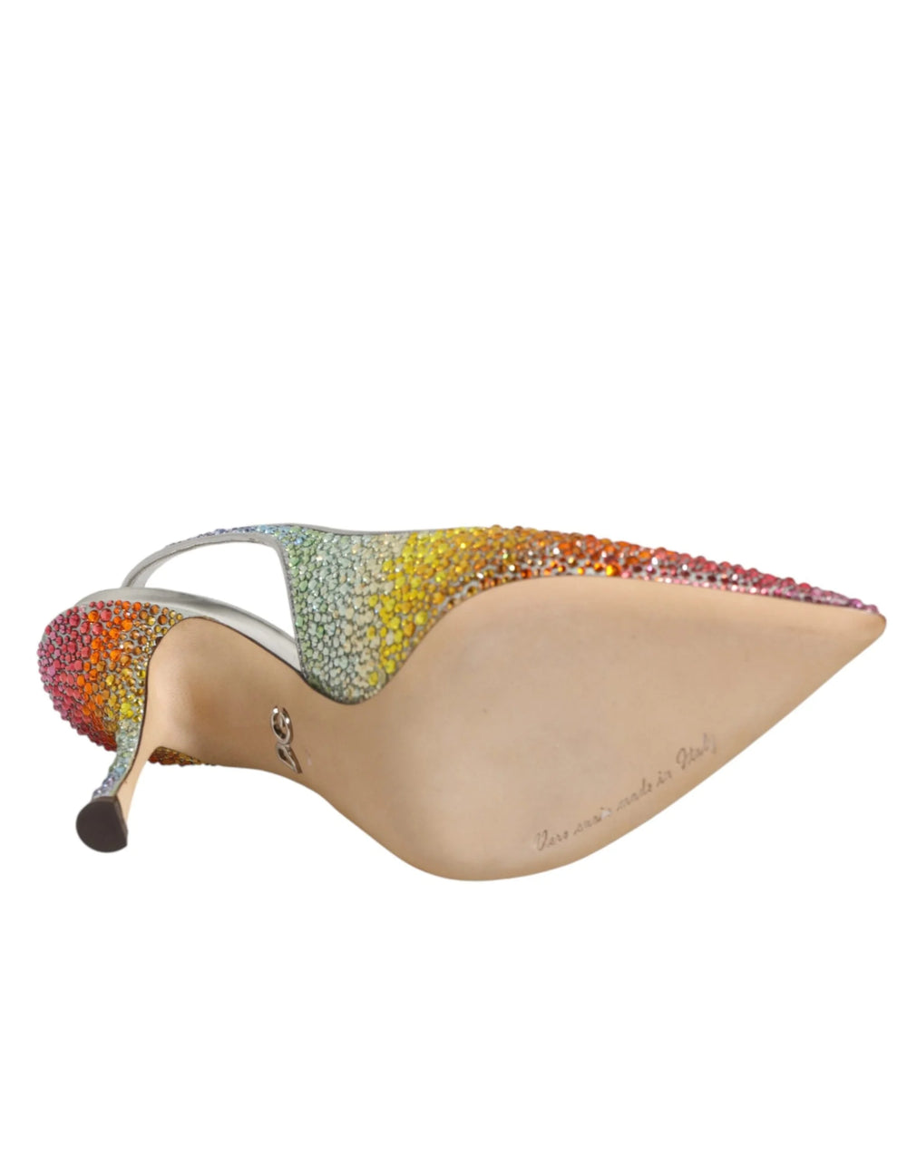 Dolce & Gabbana Multicolor Sequin Slingback Pumps Shoes - Heels