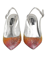 Dolce & Gabbana Multicolor Sequin Slingback Pumps Shoes - Heels