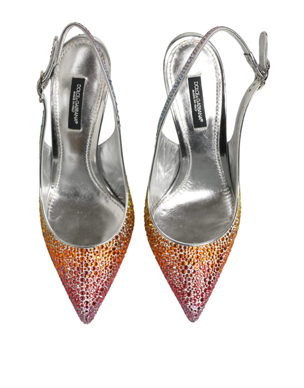 Dolce & Gabbana Multicolor Sequin Slingback Pumps Shoes - Heels