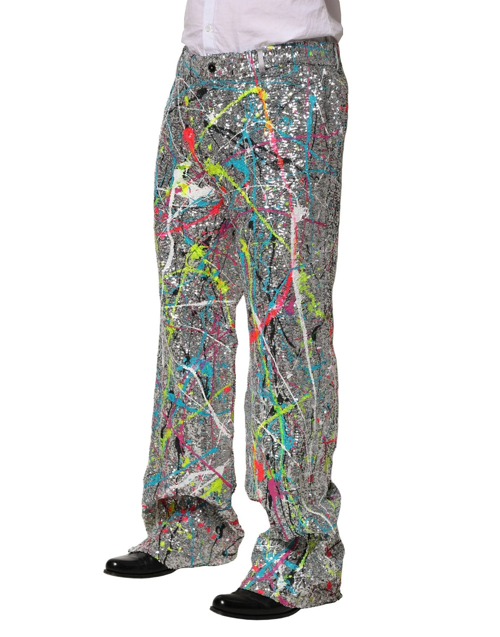 Dolce & Gabbana Multicolor Sequined Embellished Pants - Trousers