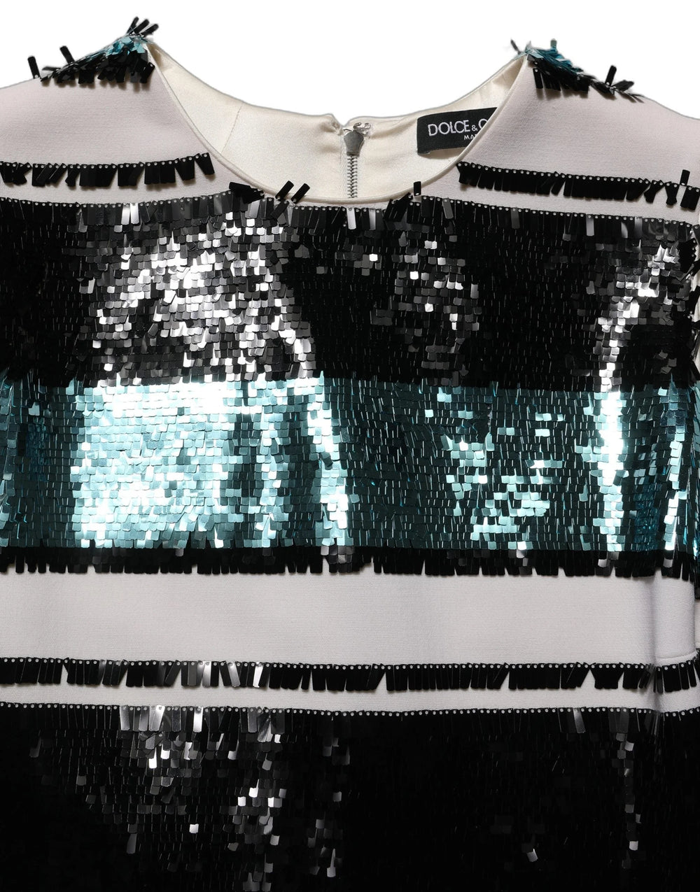 Dolce & Gabbana Multicolor Sequined Sleeveless Shift Dress - IT36|XXS