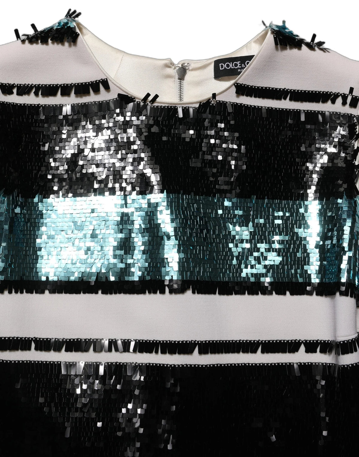 Dolce & Gabbana Multicolor Sequined Sleeveless Shift Dress - IT36|XXS