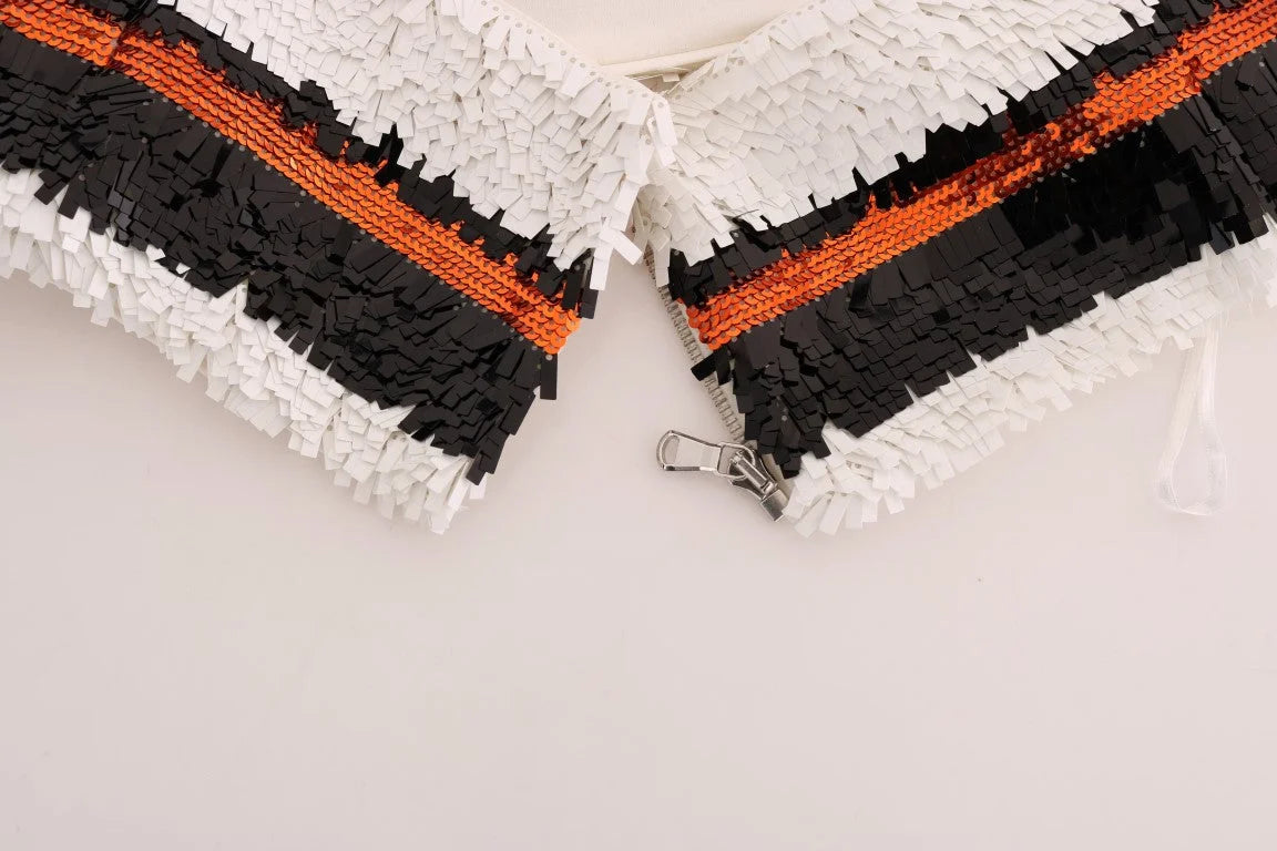 Dolce & Gabbana Multicolor Sequined Stretch Bustier Top - IT42|M - Tank Tops