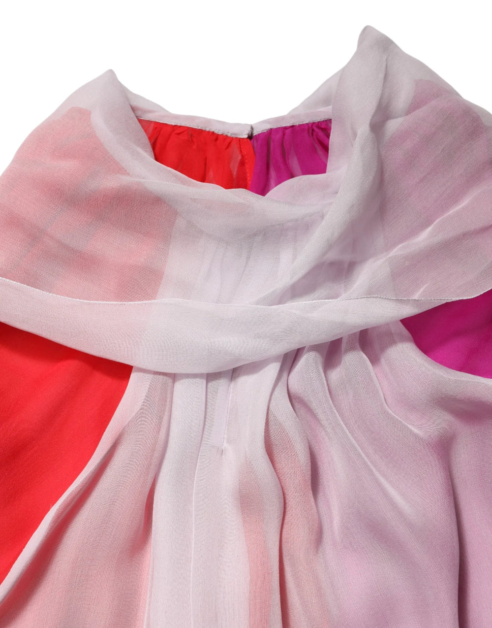 Dolce & Gabbana Multicolor Short Sleeves Silk Blouse Top - IT40|S