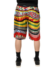 Dolce & Gabbana Multicolor Sicilian Carretto Shorts Swimwear - IT48 | M