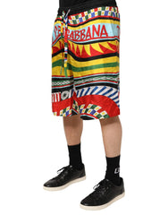 Dolce & Gabbana Multicolor Sicilian Carretto Shorts Swimwear - IT48 | M